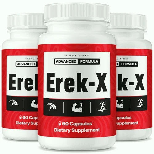 (3 Pack) Erek-X Capsules for Men, ErekX Performance Pills for Male Health