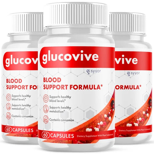 (3 Pack) Glucovive Blood Balance Advanced Support Glycogen Vitamin 180 Capsules