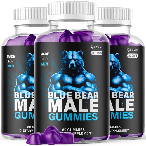 (3 Pack) Blue Bear Male Gummys Advanced Blue Bear Vitamin Supplement 180 Gummies