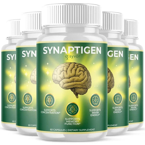 (5 Pack) Synaptigen Nootropic All Natural Formula Brain Supplement 300 Capsules