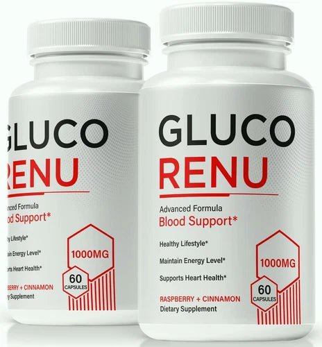 (2 Pack) Gluco Renu Blood Sugar Balance Support, Advanced Blood Health Capsules