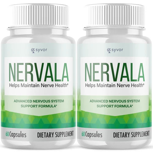 (2 Pack) Nervala Nerve Nootropic All Natural Super Nerve Supplement 120 Capsules
