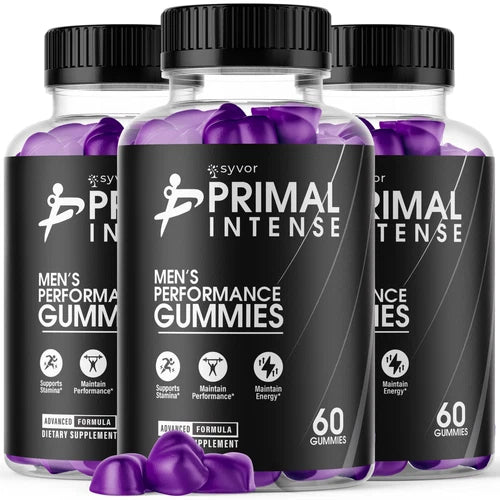 (3 Pack) Primal Intense Male Gum Advanced Formula Vitamin Supplement 180 Gummies