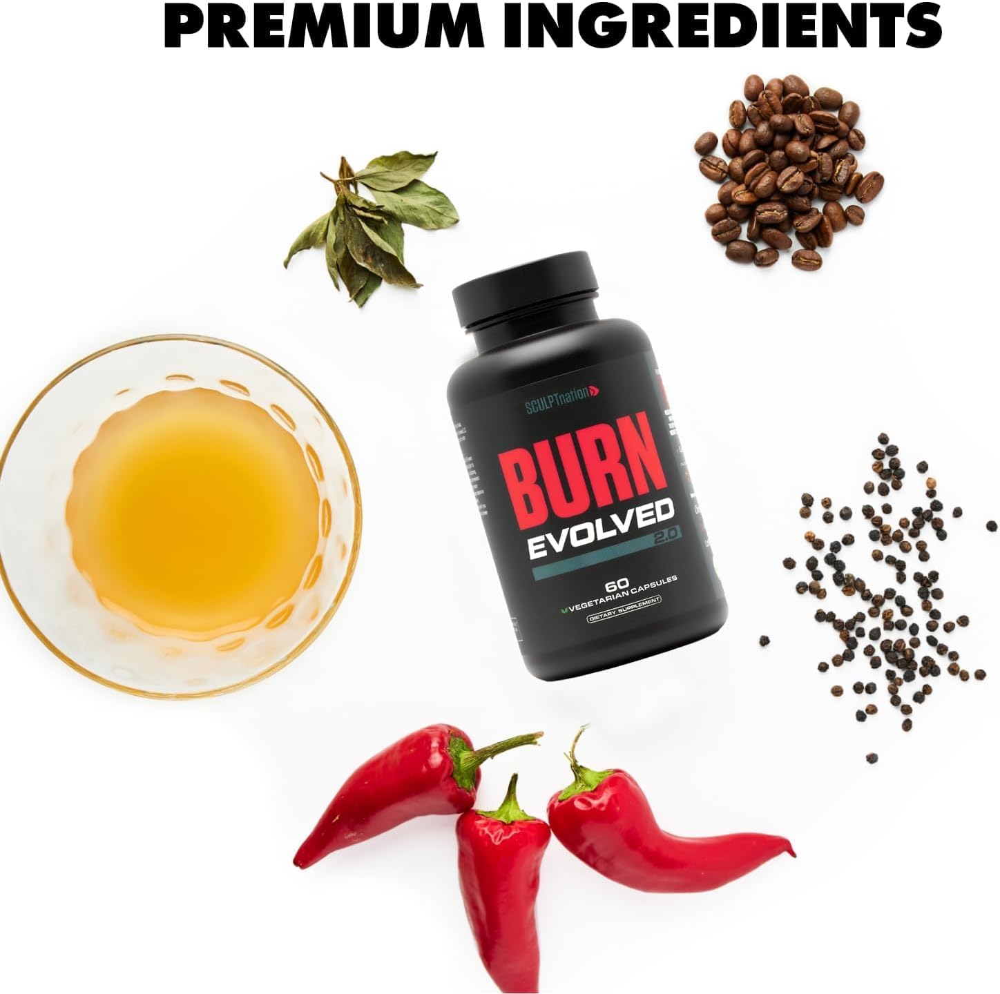 Sculpt Nation by V Shred Burn Thermogenic Fat Burner for Men & Women - Daytime Fat Burner Metabolism Booster - Premium Capsimax Cayenne Pepper, Chromax, Patented Ingredients - 60 Natural Veggie Pills - Wholesale Rabbits